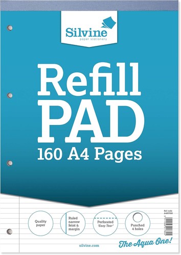 Silvine refill pad narrow - silvine, a4