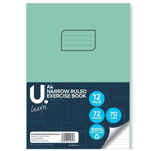 Narrow ruled exercise book - a4,
