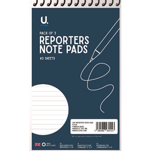 Reporters notebooks 3 pack - notebooks,