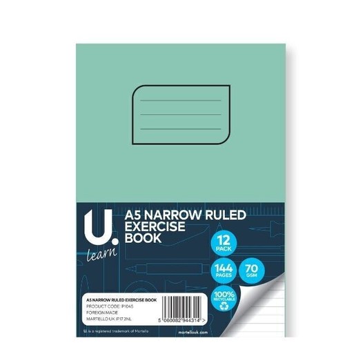 Narrow ruled exercise - u.®,