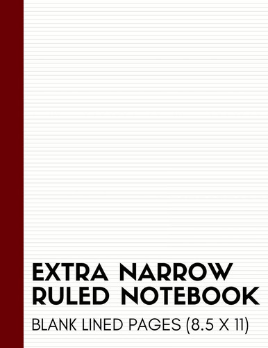 Extra narrow ruled notebook - ruled,