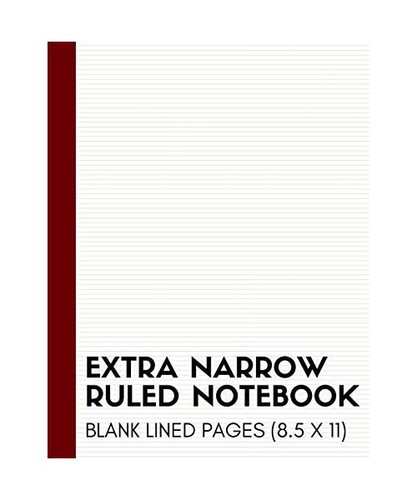 Extra narrow ruled - ruled, notebook